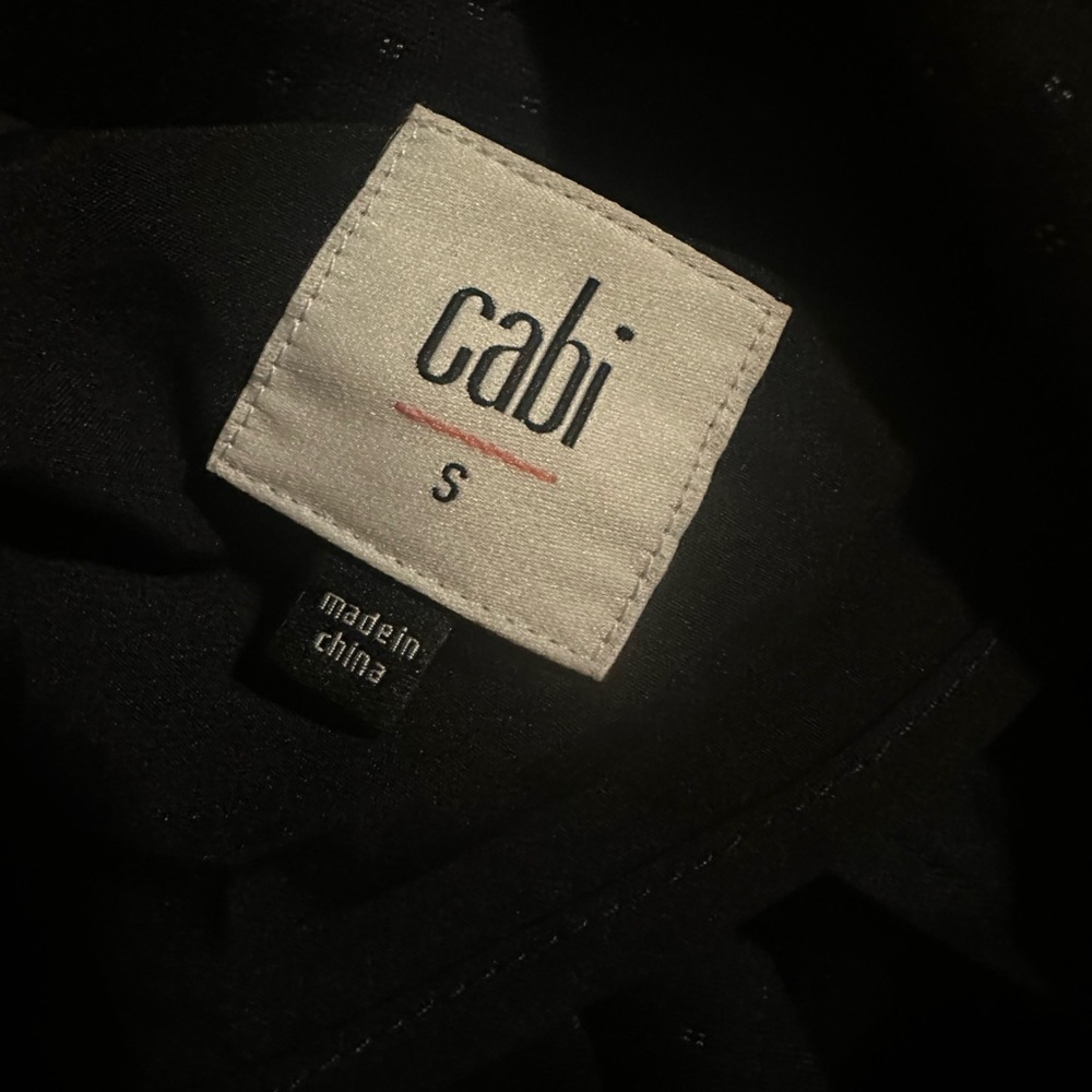 CAbi dark navy blue carriage jacket with Dotted Texture size S - Picture 9 of 10